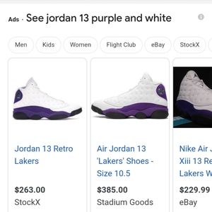 Jordan 13 retro white/purple